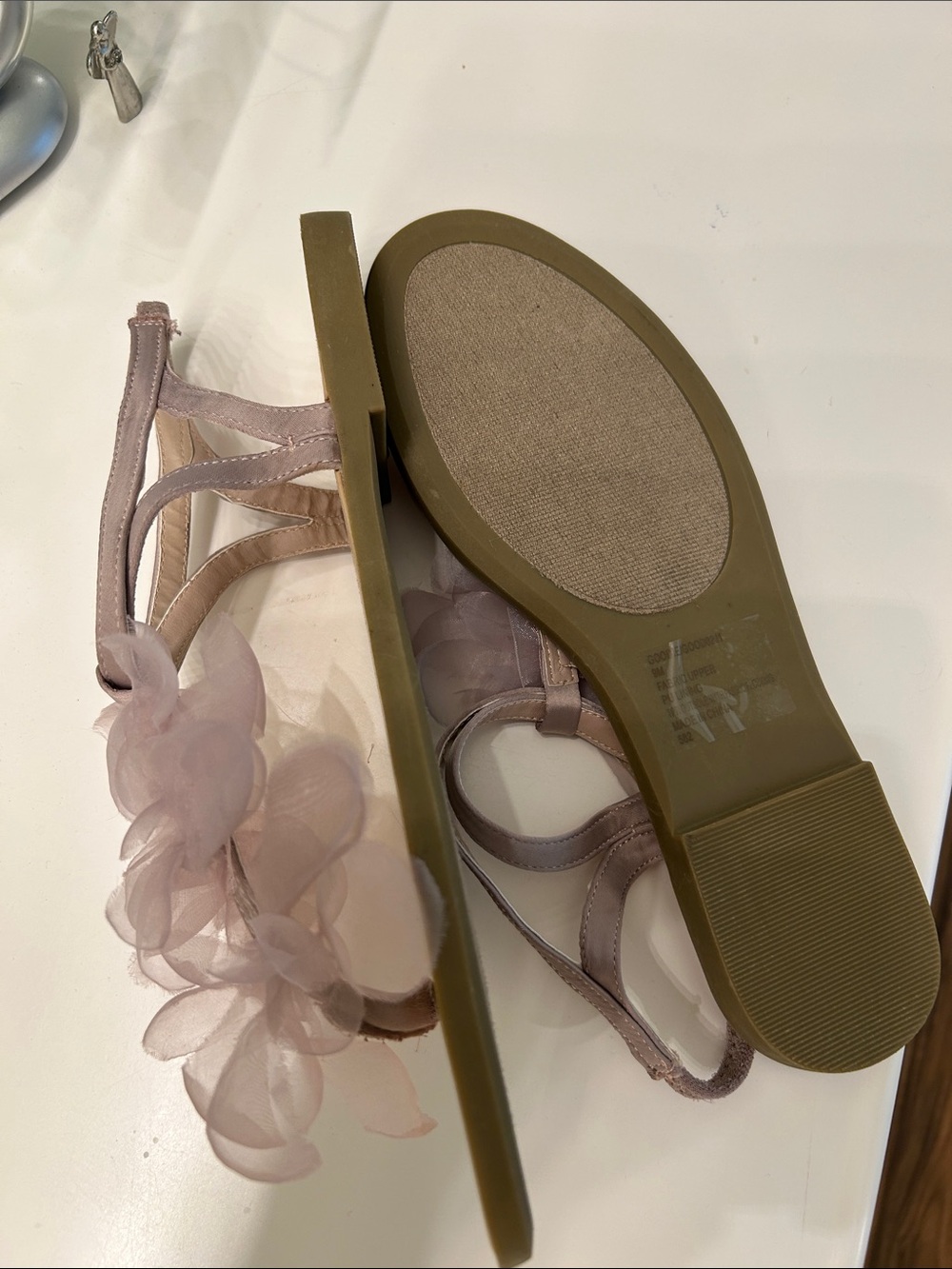 Madden Girl Lilac Floral T-Strap Sandals - Picture 4 of 4